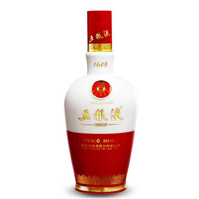 【京津冀快速达】五粮液 1618 39度500ml白酒礼盒