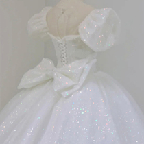 Wedding Dress 2022 New Light Main Yarn Summer Bridal Bubble With Big Trailing Net Red Advanced Sensation Little Sub Palace Wind