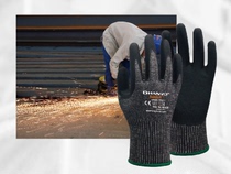 NJ384 Henghui gloves anti-cutting gloves anti-wear nitrile labor protection gloves hanfeel