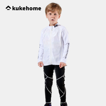 KUKE childrens balance bike riding clothes autumn and winter sports training clothes comfortable plus velvet warm top coat
