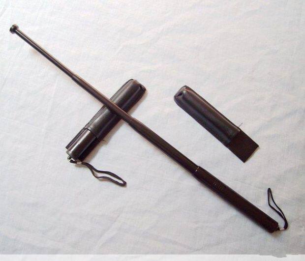 防身武器大四节伸缩棍铁长棍4节棍防卫棍甩棍车载帅棍户外防身棍_双氙