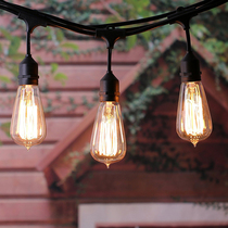 Outdoor waterproof light string Creative balcony Garden hanging lights Festival activity atmosphere lights Retro bulbs Garden decorative lights