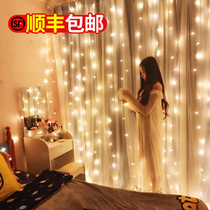 Colorful lights Flash lights String lights starry curtains lights Room creative layout network red light live background window decoration lights