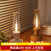 Retro Table Light Luxury Simple Simulation of kerosene Lightroom Household Lightlight Bedroom Desktop Counter Light Light