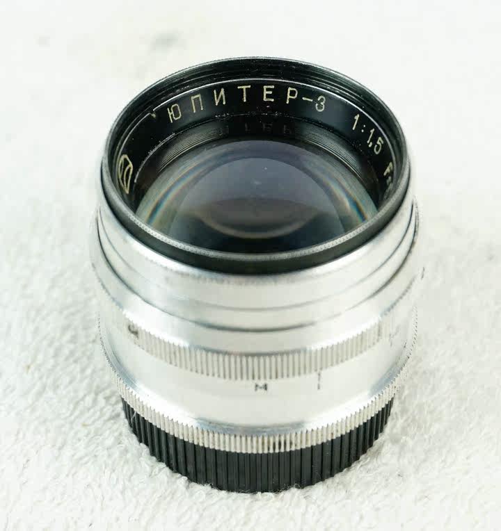 俄罗斯jupiter350mmf15l39银色红n莱卡旁轴联动镜头
