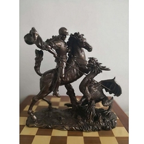 (Greek mythical figure resin pendulum piece) Great angel St. Georges killing dragon desktop handicraft living room Chen set