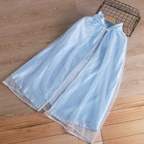 Ice and Snow Princess Esha Princess Cloister Children Sunscreen Shawl Cape Girl Aisha Princess Cloak Birthday Dress Dress