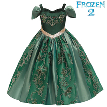 Ice & Snow Edge 2 Ana Anna Princess Dresses Girl Love Sashlian Dress Childrens Birthday Gown Cosplay
