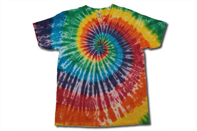 经典彩虹扎染服饰春夏新款t恤街头tiedye滑板嘻哈hiphop男女