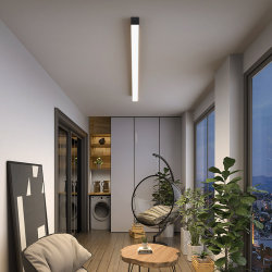 Minimalist LED long strip ceiling light sun room special light cloakroom outdoor balcony ceiling light eaves super bright