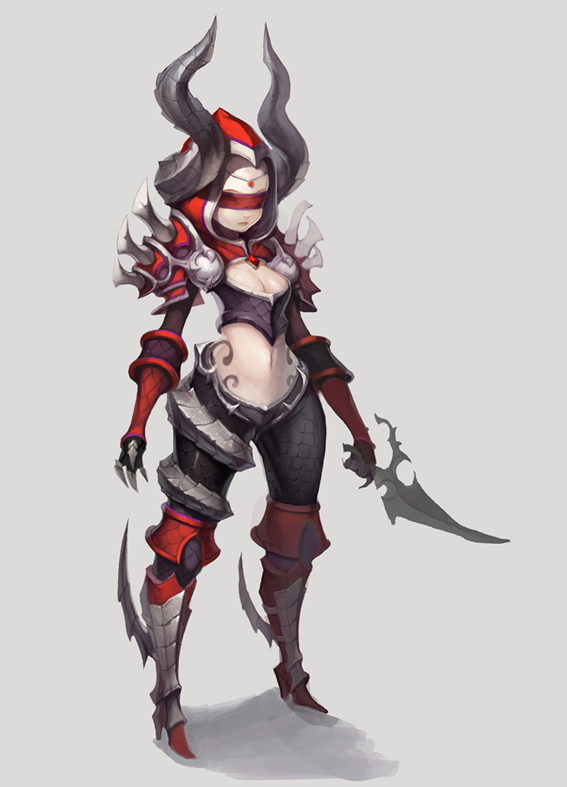 cg角色素材 韩国crimson heart设定资料 ps 游戏原画设计参考图集