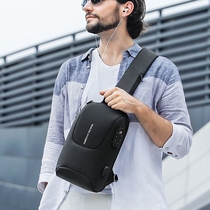 Hong Kong Duty-free Chest Bag Men Skew Satchel LOCK THEFT MULTIFUNCTION SINGLE SHOULDER BUSINESS INDIVIDUALITY MENS BAG