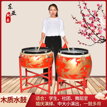 Wooden water drum cowhide drum Chinese red drum Student hall dance performance drum War drum Dragon drum Gong drum cowhide drum