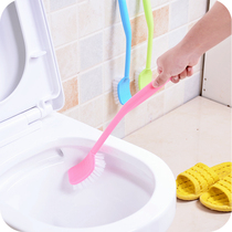 Toilet lengthened handle toilet brush to dead angle slit cleaning brush thickened plastic toilet decontamination brush