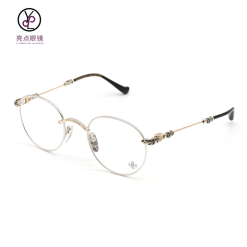 CHROME HEARTS克罗心眼镜框男复古圆形亚洲版轻BUBBA-A近视镜架女- Taobao