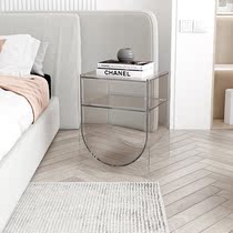 Simple bedside small cabinet Bedroom corner cabinet Simple locker plexiglass acrylic bedside table light luxury modern