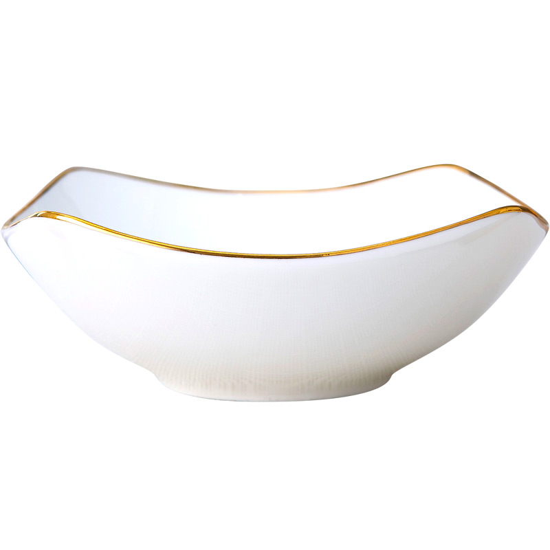 Jingdezhen ceramic tableware creative home pure white contracted bowl of soup bowl of salad bowl size up phnom penh newborn dishes