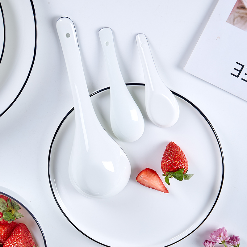 Jingdezhen lead - free ipads porcelain ceramic spoon Korean Japanese tableware northern wind small spoon, coffee spoon, run out of a spoon