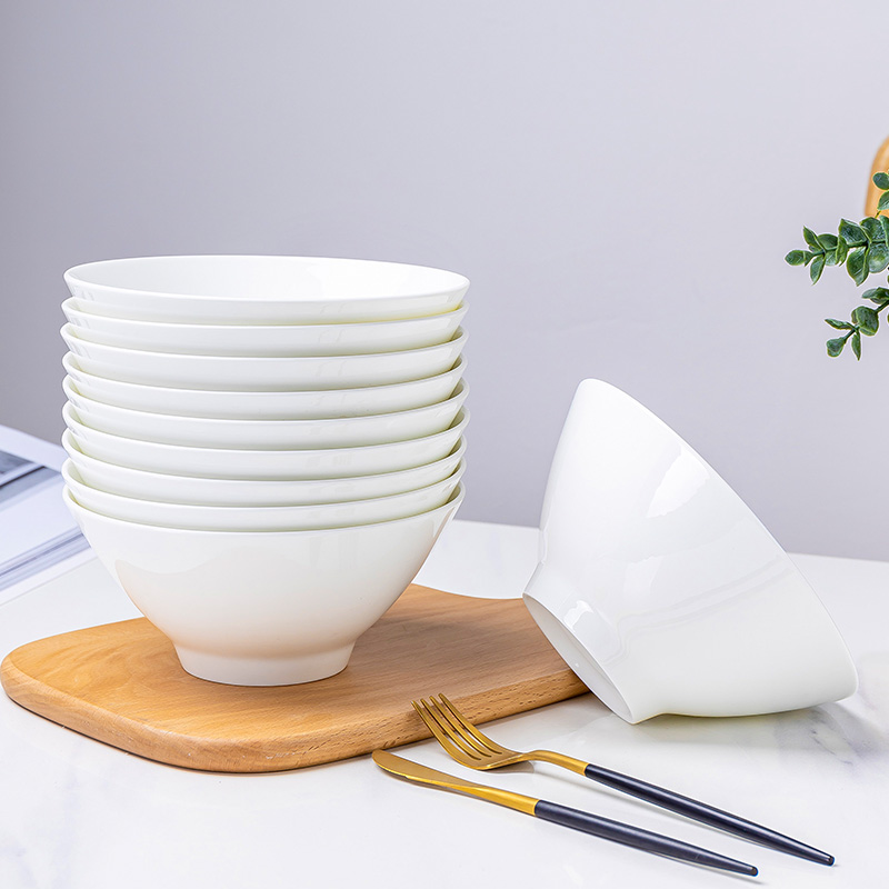 White ipads bowls of jingdezhen tableware suit hat to bowl of 7 inches household rainbow such use 5 inches ceramic bowl