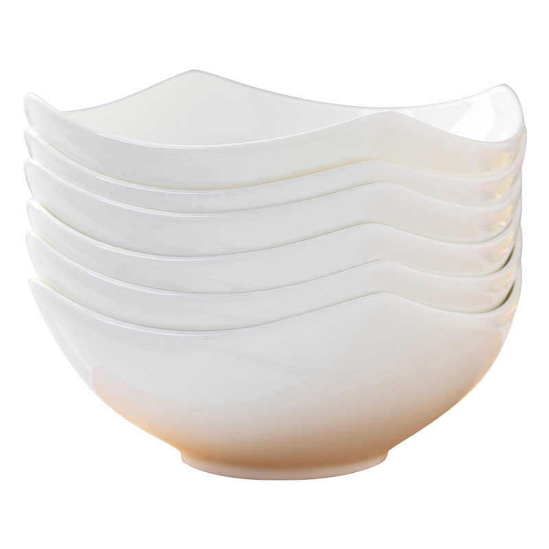 Jingdezhen ceramic tableware white fashion creative bowl shaped bowl of multiple suits for home European newborn ipads bowls