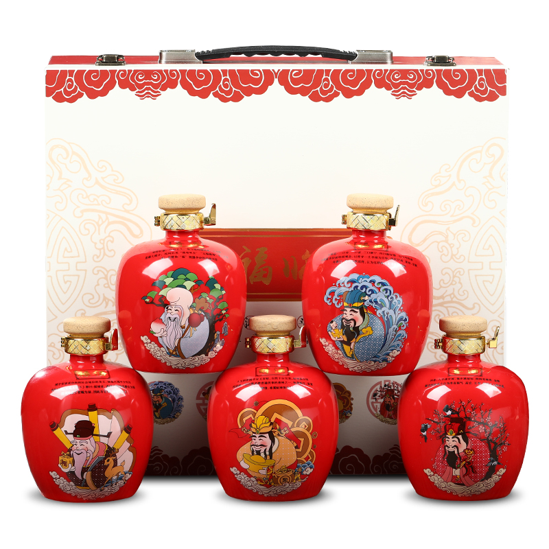 Jingdezhen ceramic bottle 1 catty household hip flask bottles with wine jar move hip customized bottle of wine