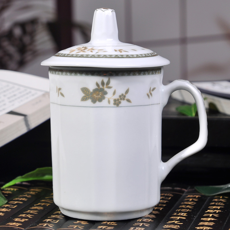 Of jingdezhen ceramic cups porcelain cup with a cover glass office cup and cup ultimately responds cup