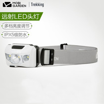 Pastor whistle head lamp outdoors camping waterproof head wearing multi-mode strong light super bright charging night running fishing lamp