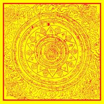 Buddhist mantra wheel series Mantra wheel of wealth and abundance Mantra wheel photo double-sided over-molding Buddhist mantra wheel production