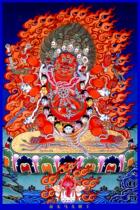 Tibetan Buddhism portrait Horse head Ming King Horse head King Kong portrait photo metal plate portrait Multi-material custom work