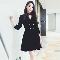 Spring method banquet evening gown womens 2021 new temperament Herbentresses Annual meeting normally can be worn with small gown