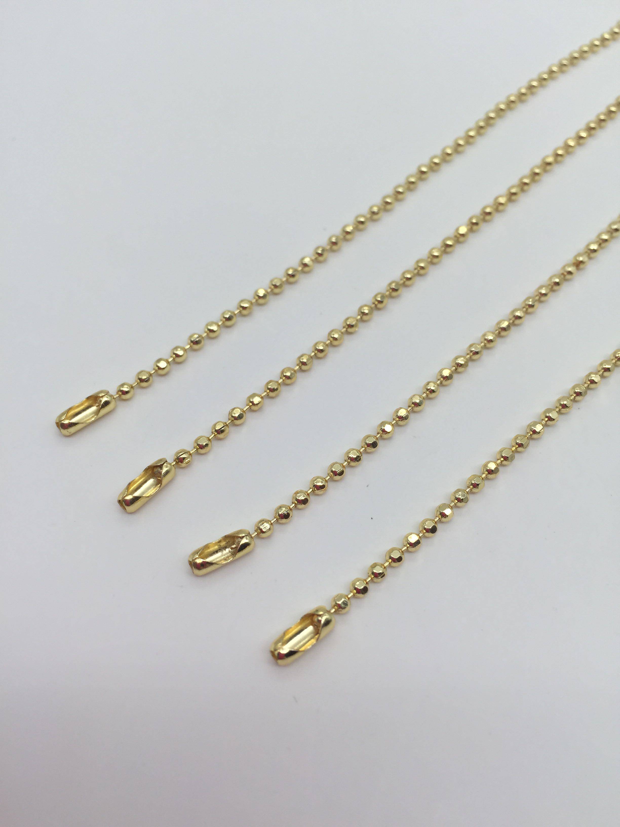 铜珠链浅金色圆珠链波珠仔链吊牌链条批发