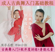 Monochrome dance classical dance body element textbook adult classical introduction soft opening training detailed explanation tutorial