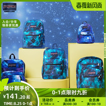  JanSport Jansport Starry sky series Galaxy backpack Womens book bag mens backpack Student leisure backpack personality