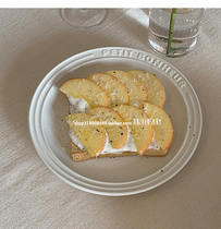 blue anniversary return French solid color breakfast plate ceramic blue dessert plate 7 5 inches