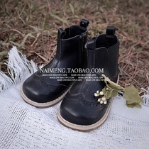 Winter new children's cotton shoes brook boys and girls cotton boots warm boots elastic non-slip plus velvet short boots