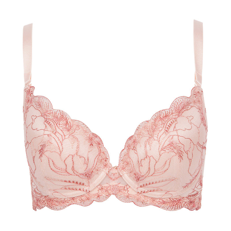 古今新款高雅刺绣胸罩性感聚拢区别杯文胸舒适内衣女0h820