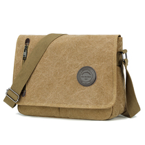 Canvas mens bag shoulder bag large capacity messenger bag mens business briefcase casual canvas bag business wallet