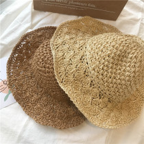 Small eave straw hat female summer sun protection hat seaside beach beach hat hipster fisherman hat foldable Sun Hat sun hat