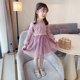 Girls spring princess dress 2022 new style children's clothing children's long-sleeved lace skirt Korean version fluffy skirt gauze skirt Girls spring princess dress 2022 new style children's clothing children's long-sleeved lace skirt Korean version fluffy skirt gauze skirt