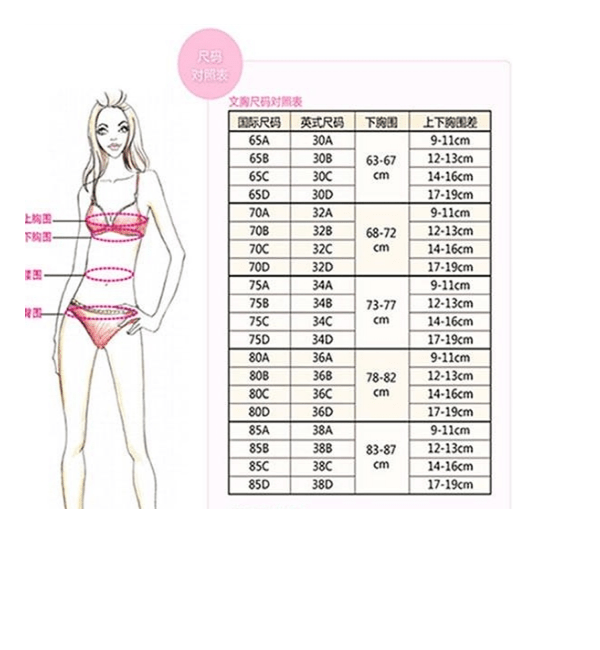 120斤穿多大码内衣图片