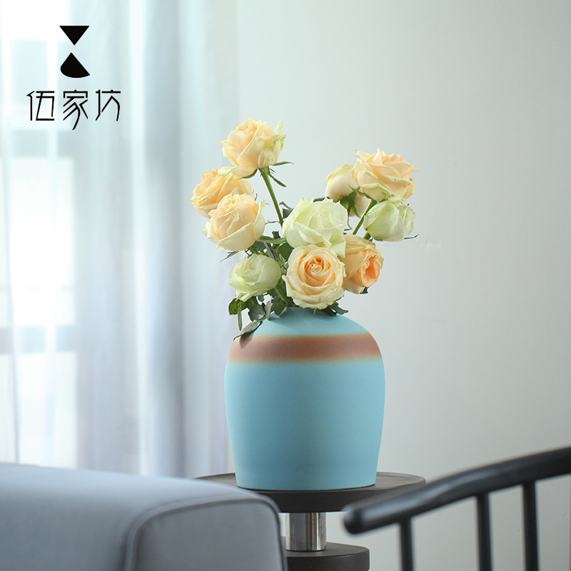 The Wu family fang sky vases, ceramic flower implement decoration interior decoration vase vase mesa hotel furnishing articles