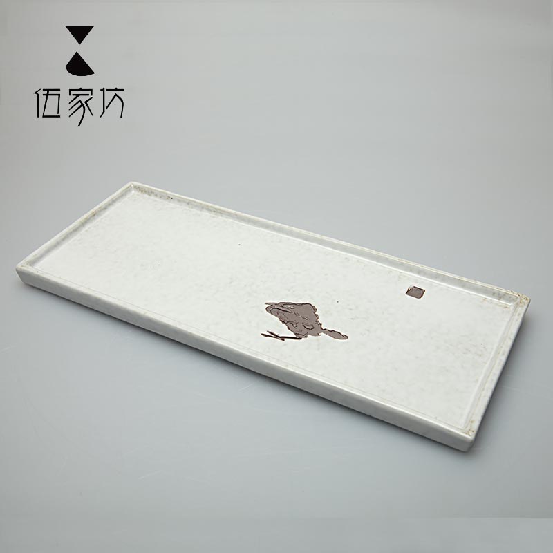 The Wu family fang Yin ji dry tea disc ceramic tea tray monolayer saucer plate storage crack cup kung fu tea set