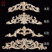 East Yangwood Carved Eurostyle Solid Wood Applique with long flower sheet solid wood wood flower furniture cupboard door decorated wood carved flower sheet