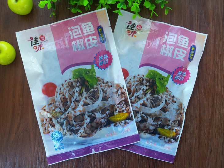 酒店特色菜 凉拌鱼皮 泡椒鱼皮 真空包装即食海味下酒菜150g