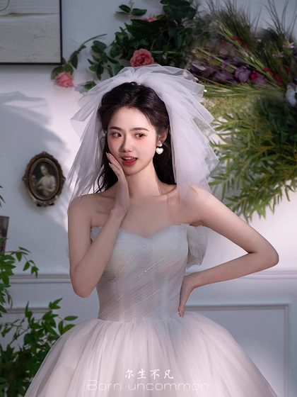 신부 웨딩 짧은 다층 푸피 베일, 결혼 증명서 등록, 제안 여행 사진, 어린이 보편적 작은 베일 수집 신부 웨딩 짧은 다층 푸피 베일, 결혼 증명서 등록, 제안 여행 사진, 어린이 보편적 작은 베일 수집