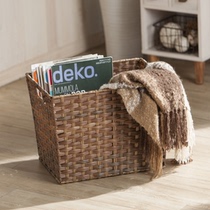 Imitated rattan toy basket plastic debris box Net red dormitory bed bottom desktop storage basket dirty clothes basket
