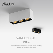 McDannie no main light Light Light LED rectangular led living room household DART light bedroom three-head spotlight