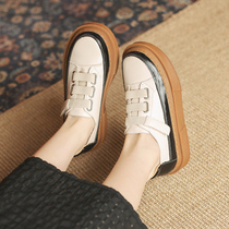 2022 Summer new Lefoe shoes women shoes Inlenwind small leather shoes women French style thick underfloor Mary Jane shoes JK single shoes