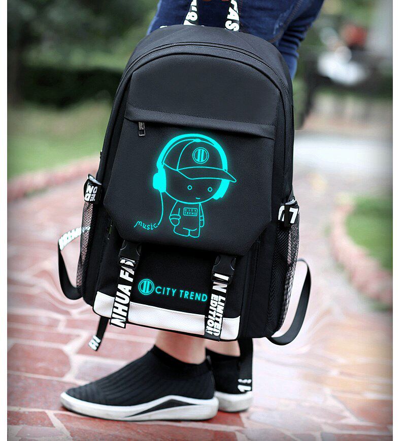 多功能背包_智能书包小学生黑背包男中学生新款科技防水耐磨 - 阿里巴