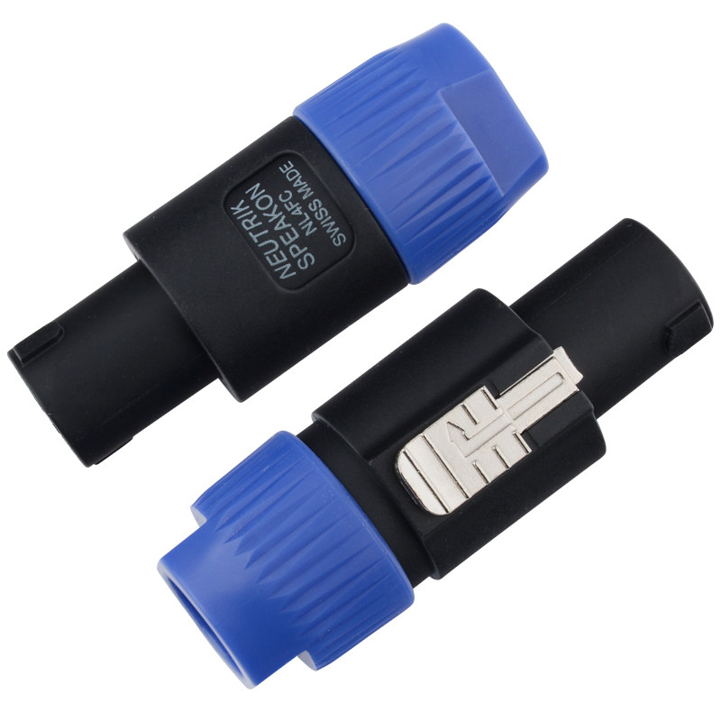 包邮四芯专业音箱插头4芯卡侬头 欧姆插头功放音响线喇叭接头免焊